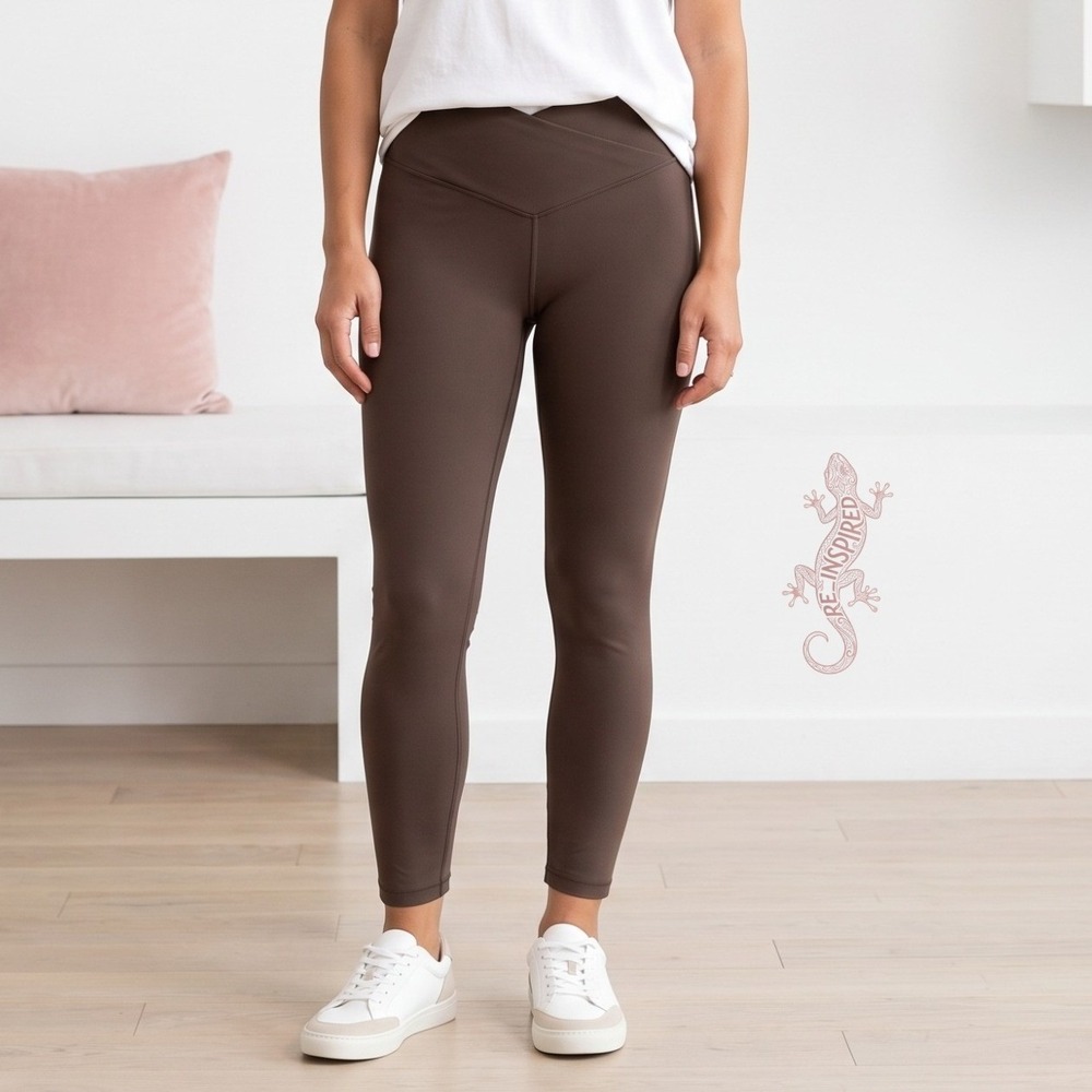 OFFLINE by Aerie Real Me Crossover 7/8 Leggings Women Large Brown High Waisted